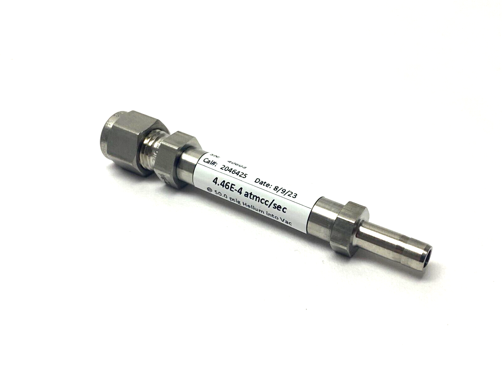 Inficon SPC-2016-G1 Helium Leak Detection Vacuum Jet Nozzle 4.46E-4 atmcc/sec - Maverick Industrial Sales