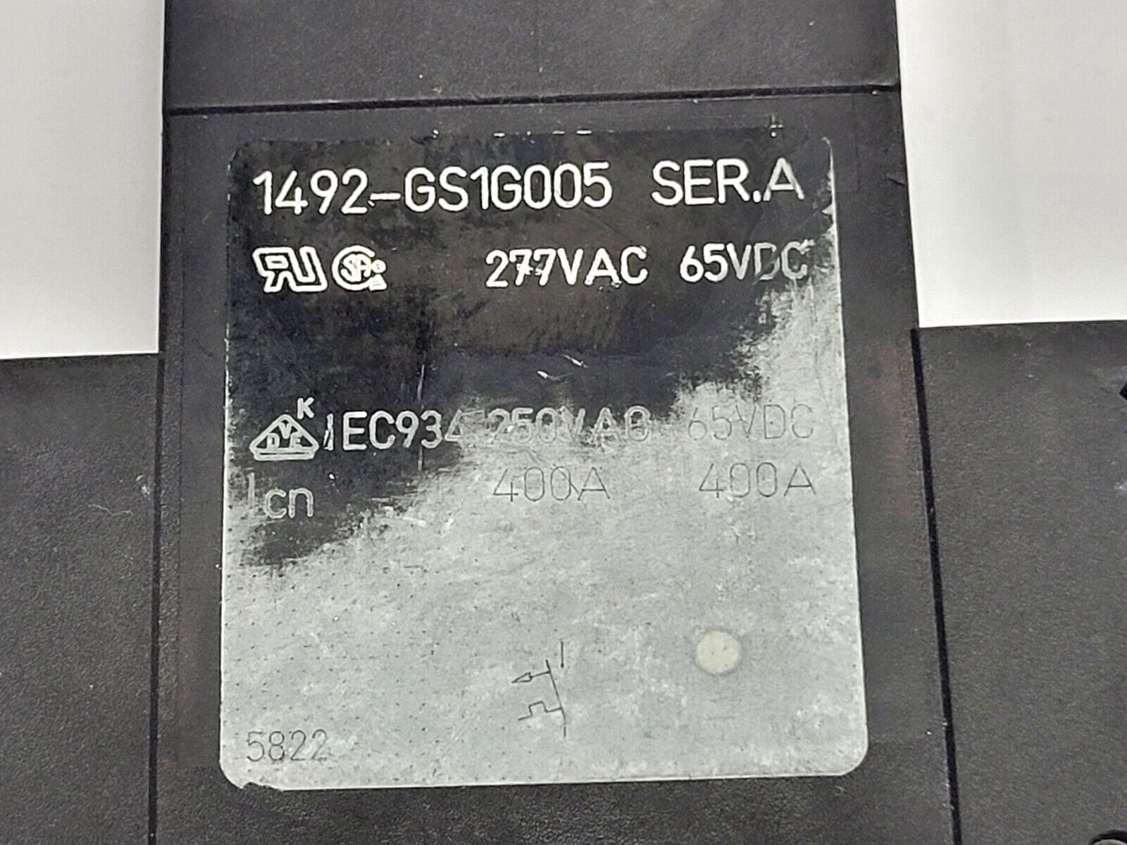Allen Bradley 1492-GS1G005 Ser. A Miniature Circuit Breaker 0.5A 1P 277VAC 65VDC - Maverick Industrial Sales