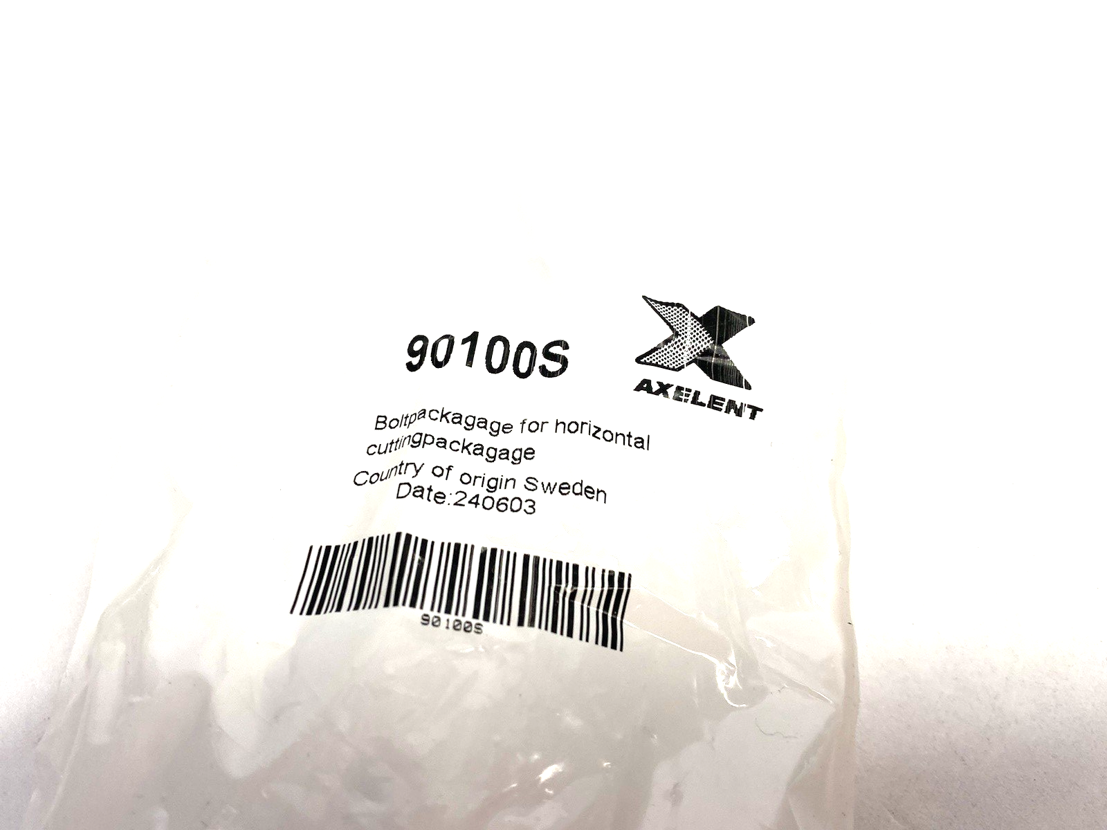 90100S | Axelent Bolt Package for Horizontal Cutting Kit LOT OF 2 - New - Maverick Industrial Sales