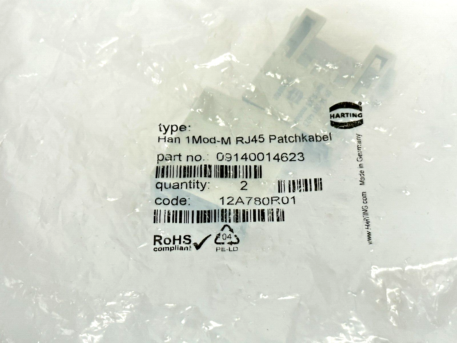 Harting 09 14 001 4623 Han RJ45 Module, for Patch Cables & RJ-I - Maverick Industrial Sales