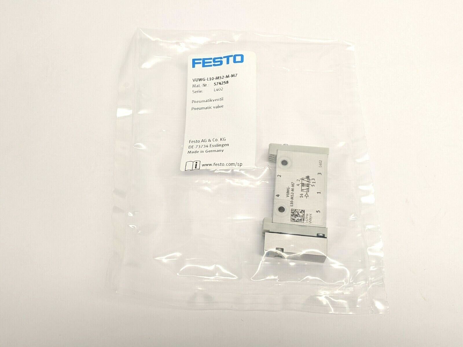 Festo VUWG-L10-M52-M-M7 Pneumatic Valve 574258 - Maverick Industrial Sales