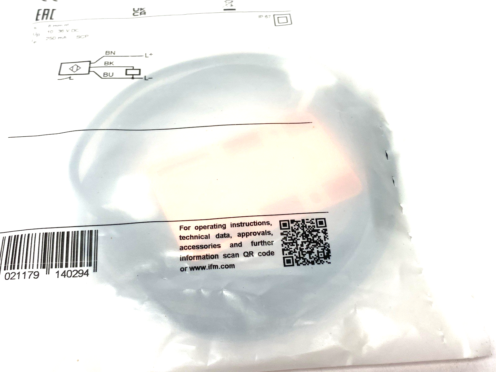 Ifm IW5053 Particularly Flat, Rectangular Inductive Sensor IW-3008-APKG - Maverick Industrial Sales