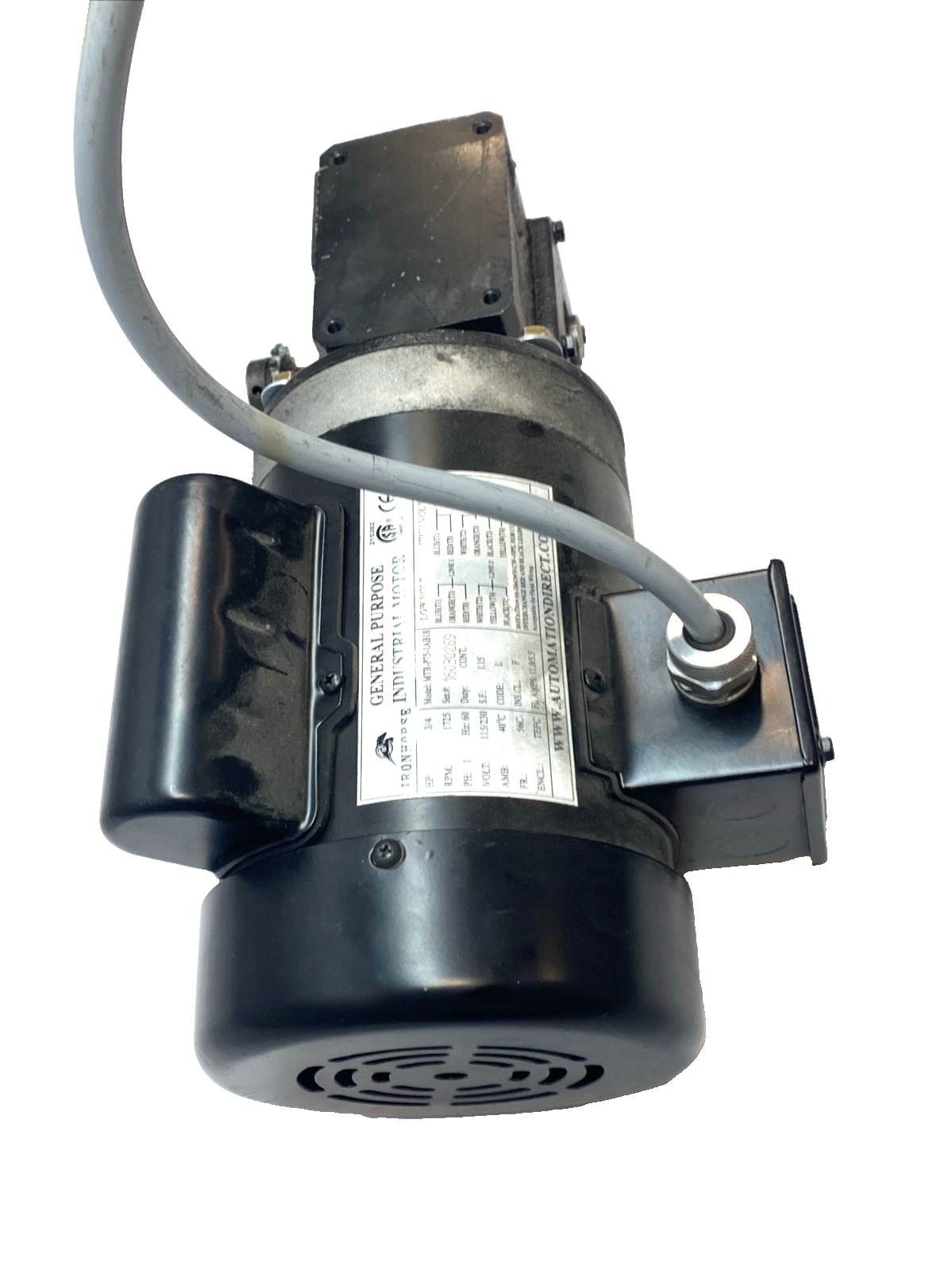 MTR-P75-1AB18 | IronHorse Motor 3/4HP w/ WG-175-020-D Worm Gearbox 20:1 - Used - Maverick Industrial Sales