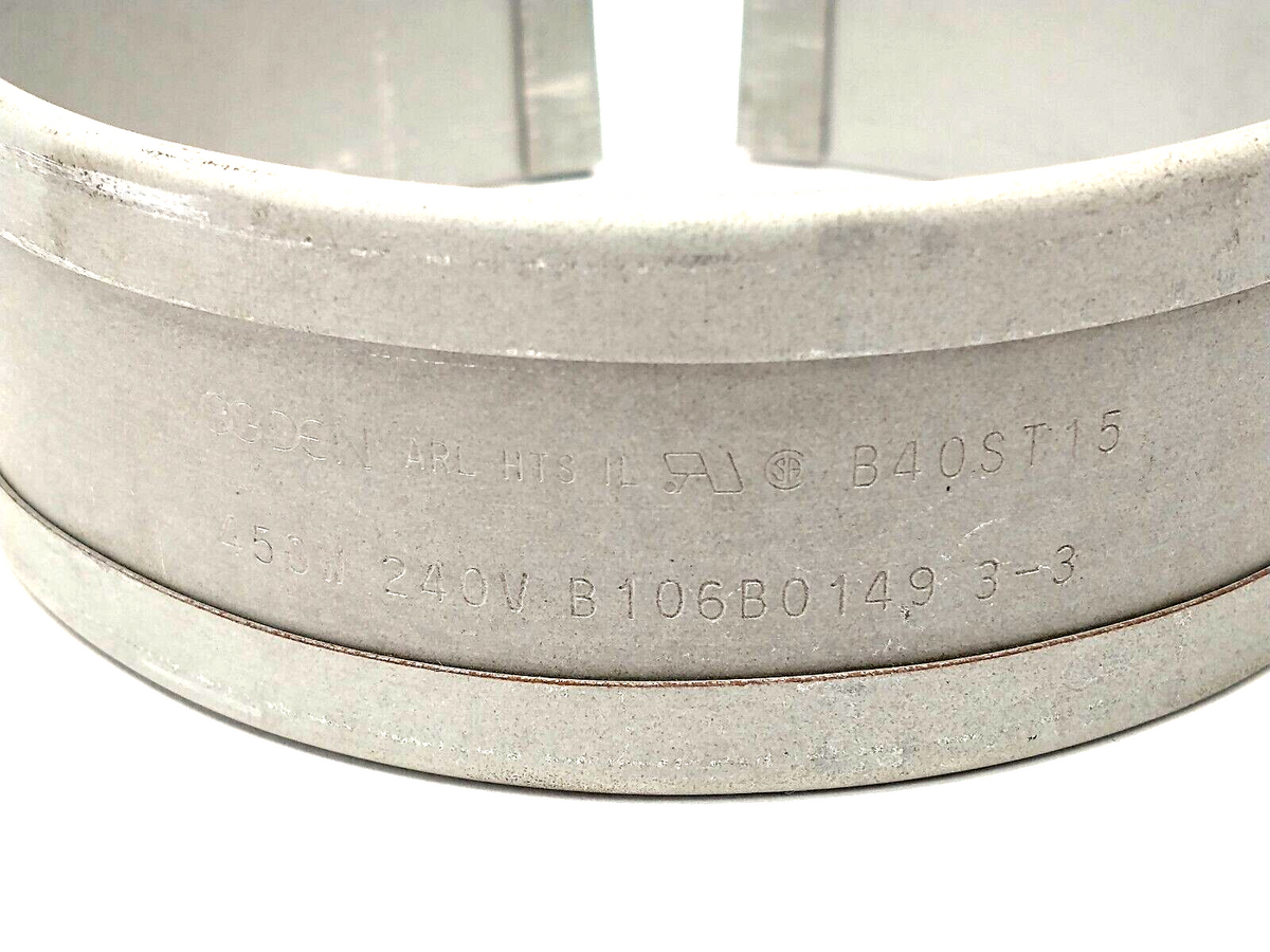 B106B0149,B40ST15 | Ogden B106B0149 Band Heater 4" I.D. 1-1/2" Wide 240V 450W B40ST15 NO CLAMP - New – Open box - Maverick Industrial Sales