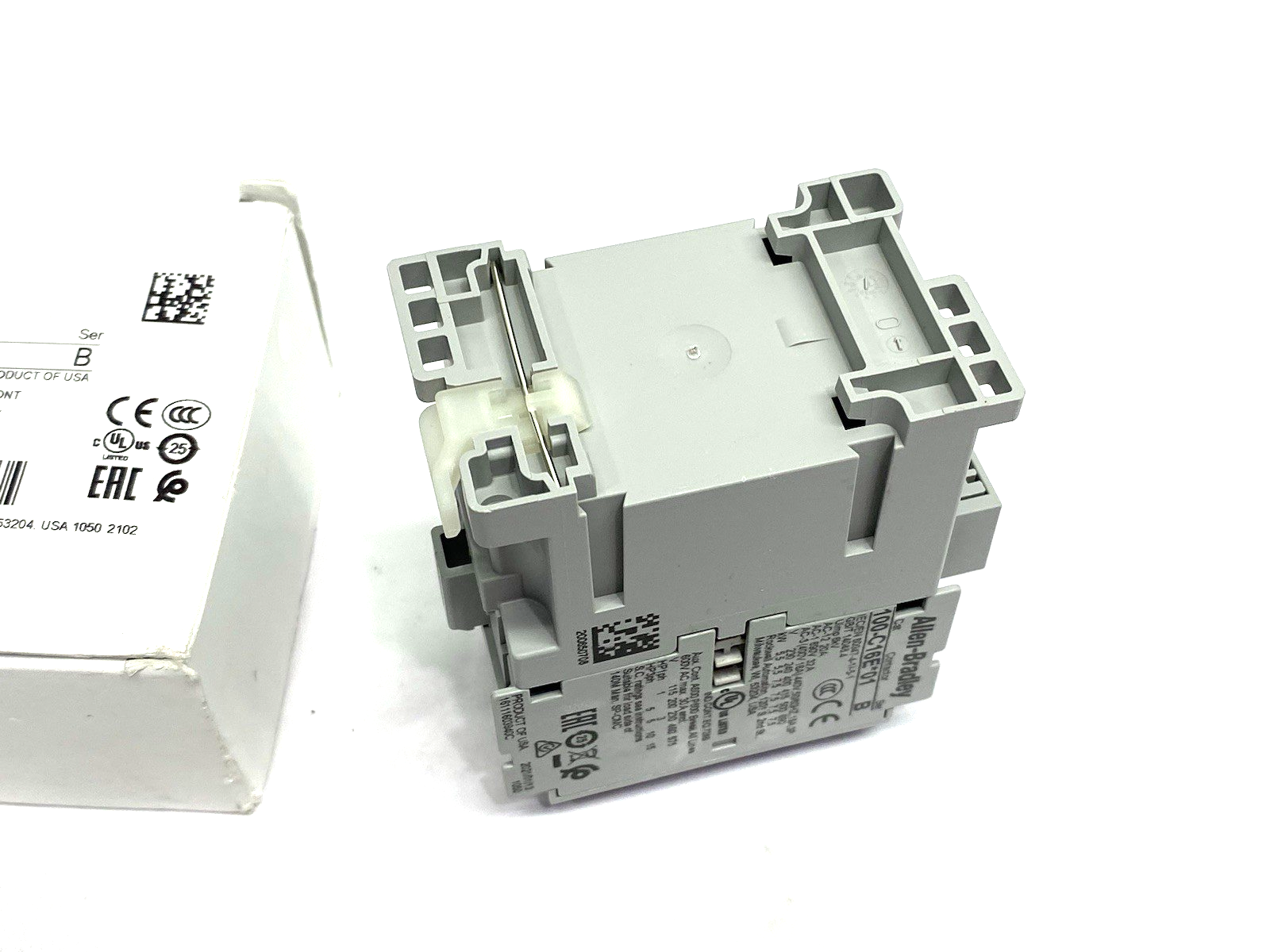 Allen Bradley 100-C16EJ01 Ser. B IEC 16 A Contactor, 0 NO Contact & 1 NC Contact - Maverick Industrial Sales