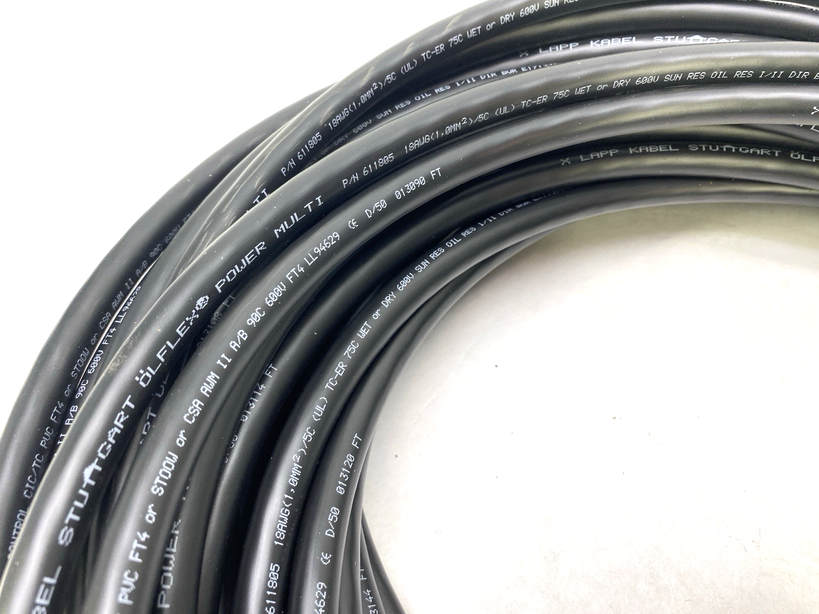 LAPP 611805 Cable OLFLEX POWER MULTI 5G18AWG 82.0 FT 5C 18 AWG Black - Maverick Industrial Sales