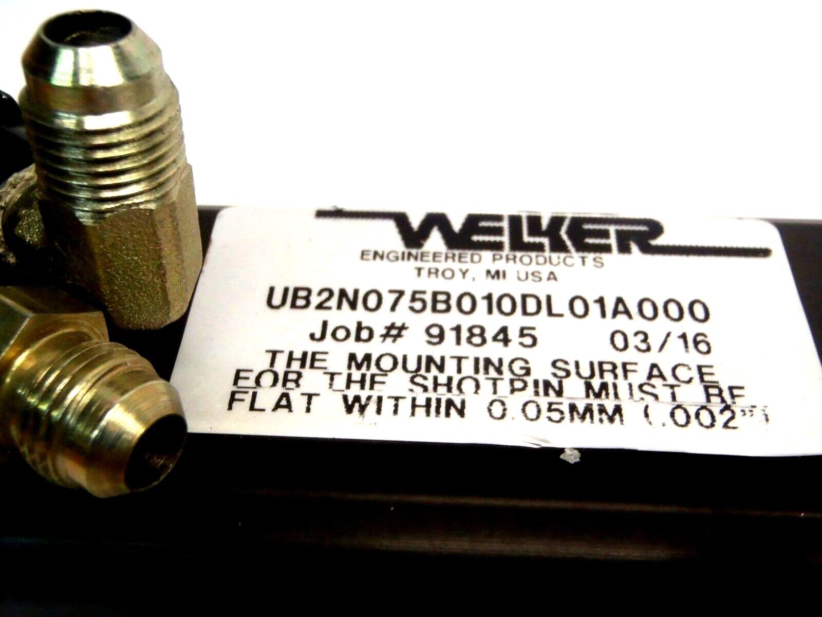Welker UB2N075B010DL01A000 Shot Pin - Maverick Industrial Sales