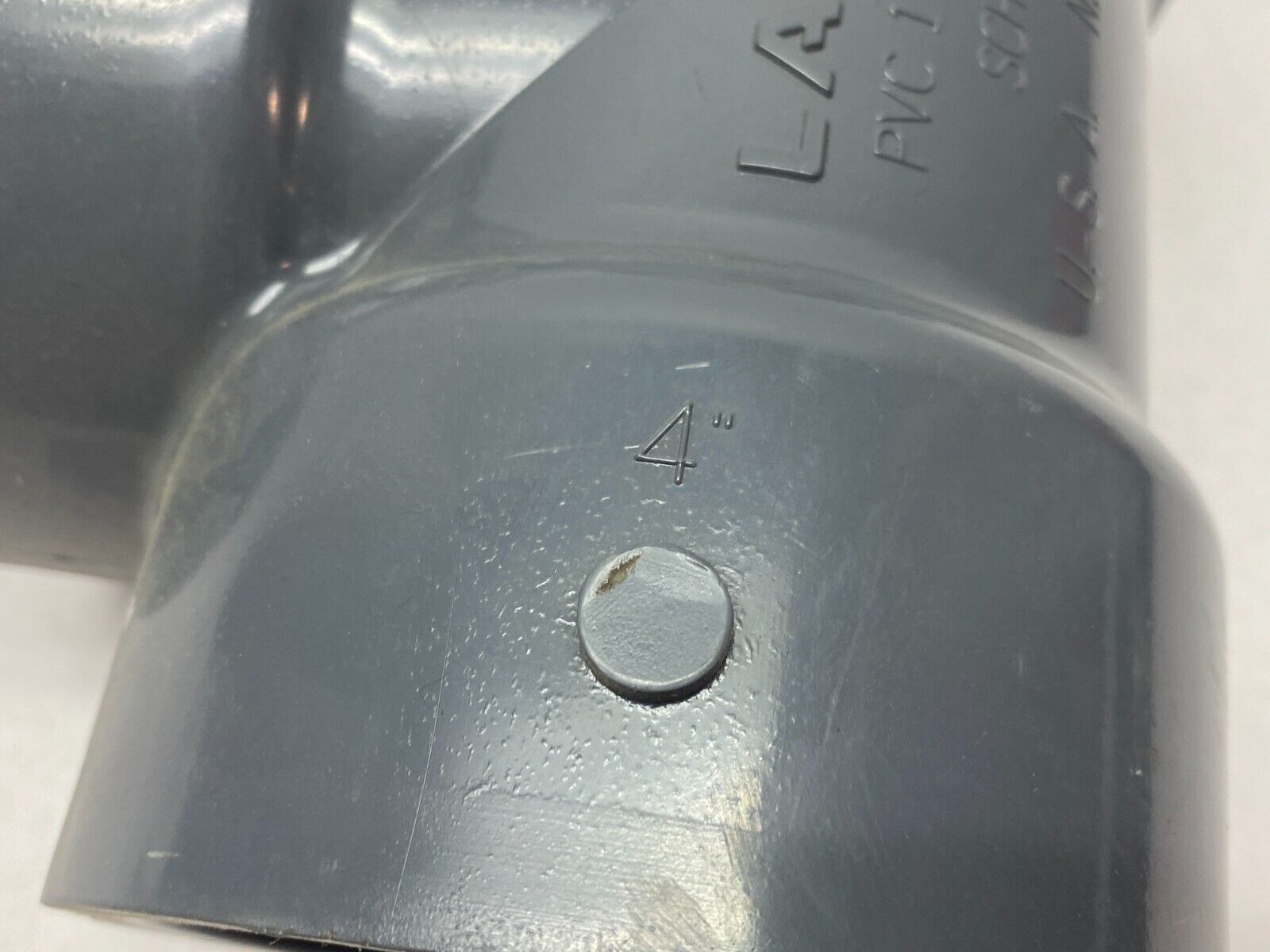 Lasco 801-040 Three-Way Tee Slip Socket Fitting 4" SCH80 PVC Gray - Maverick Industrial Sales