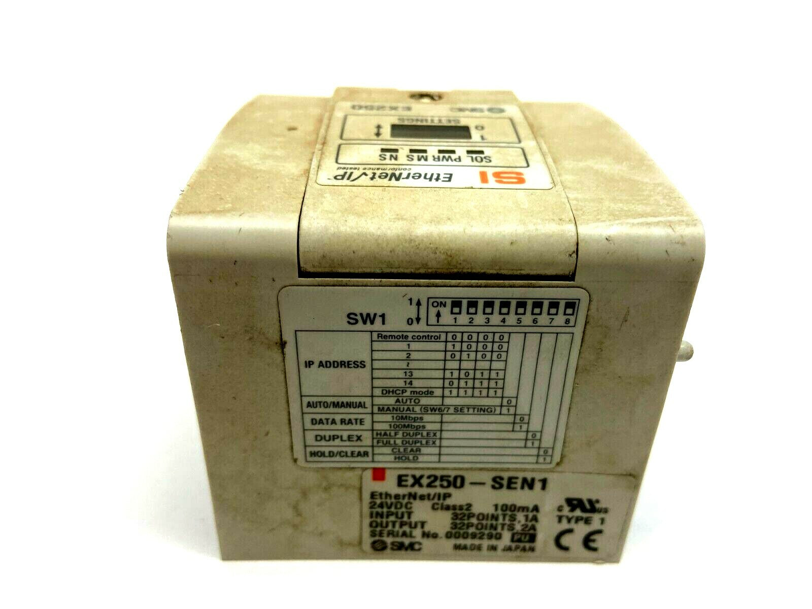 SMC EX250-SEN1 EtherNet/ IP Unit 24VDC - Maverick Industrial Sales