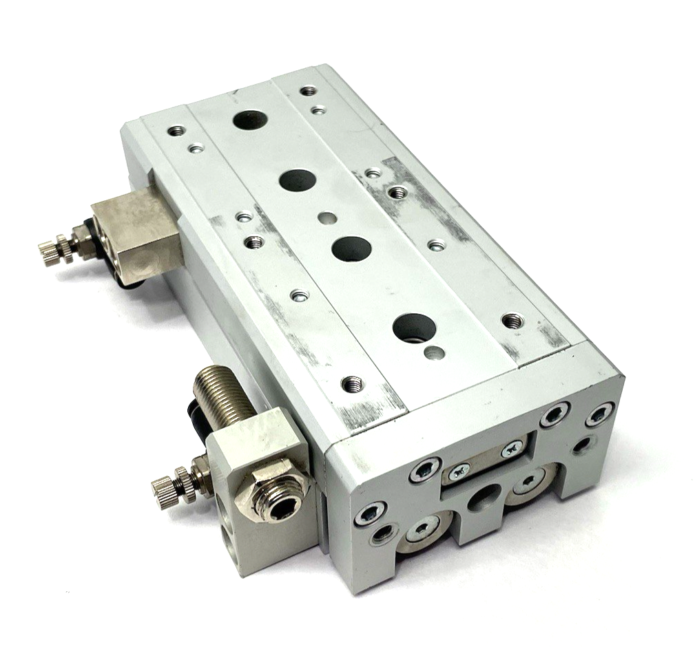 SMC MXS20-75 Guided Slide Table Cylinder, 20mm Bore, 75mm Stroke Adjustable - Maverick Industrial Sales