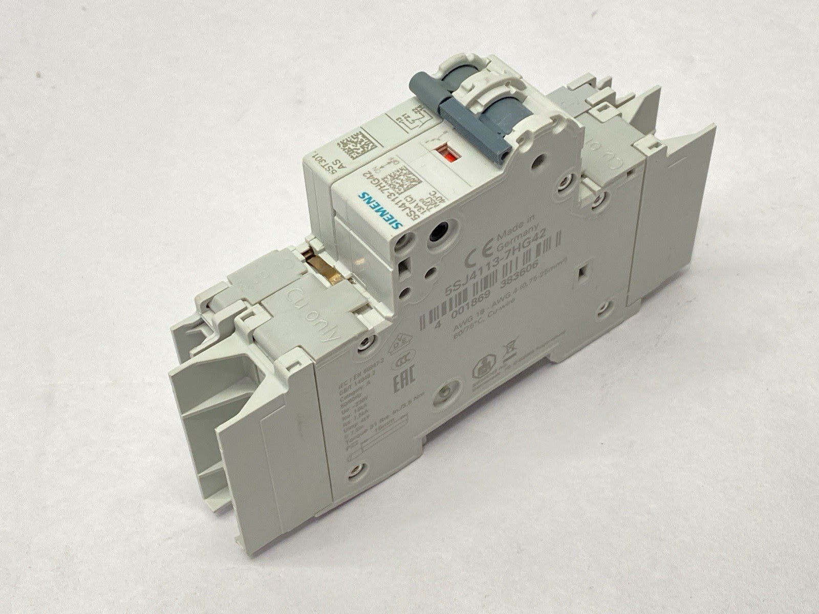 Siemens 5SJ4113-7HG42 Circuit Breaker 1P 13A 277V/489V w/ 5ST3010-0HG Switch - Maverick Industrial Sales