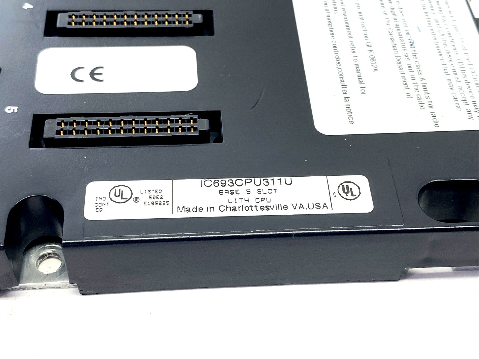 GE Fanuc IC693CPU311U PLC 5-Slot Base/Chassis Module With CPU - Maverick Industrial Sales