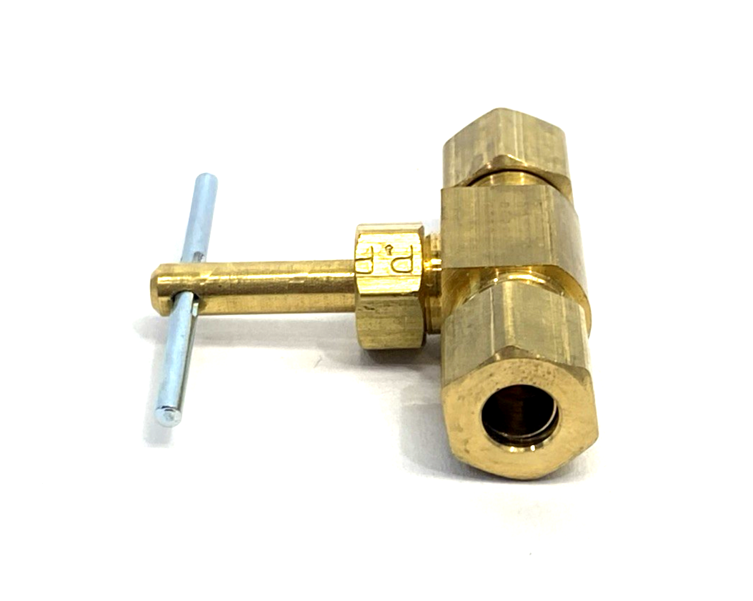 NV105C-4 | Parker Brass Needle Valve, 1/4" Tube O.D. Compression X 2-PK - New – Open box - Maverick Industrial Sales