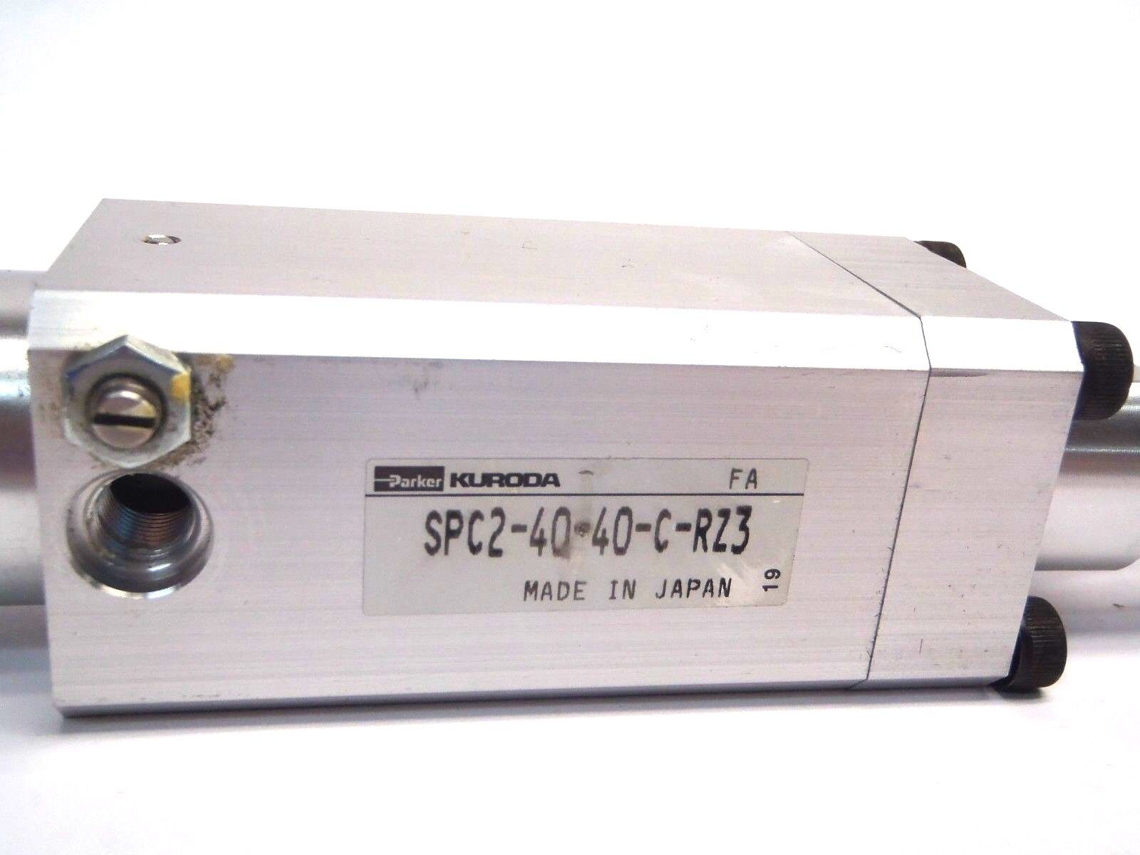 Parker SPC2-40-40-C-RZ3 Kuroda Cylinder 1/2" Screw 1" x 3/4" Bar 1/4" Hole - Maverick Industrial Sales