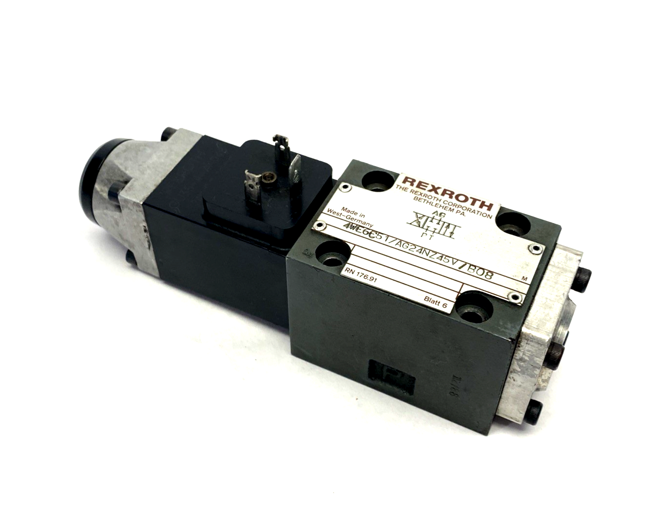 Bosch Rexroth 4WE6C51/AG24NZ45V/B08 Solenoid Directional Spool Valve - Maverick Industrial Sales