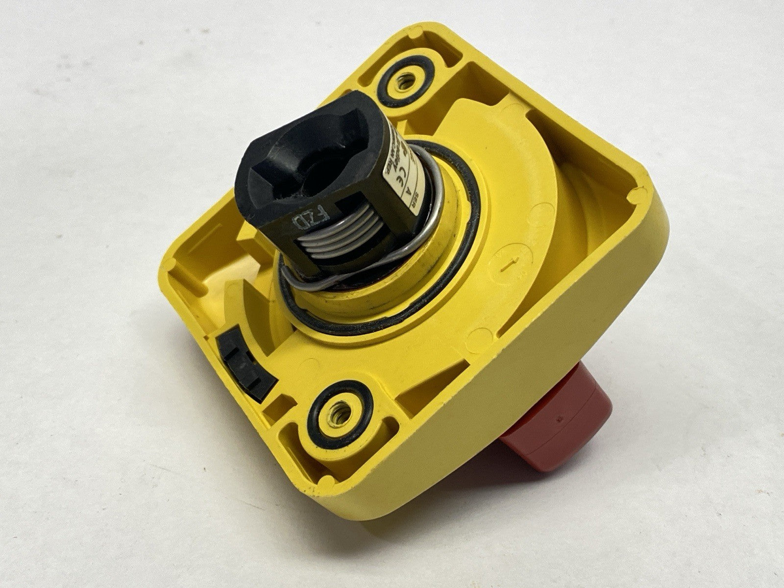194R-HS4E | Allen Bradley Ser A Rotary Disconnect Switch Handle Red/Yellow - Used - Maverick Industrial Sales
