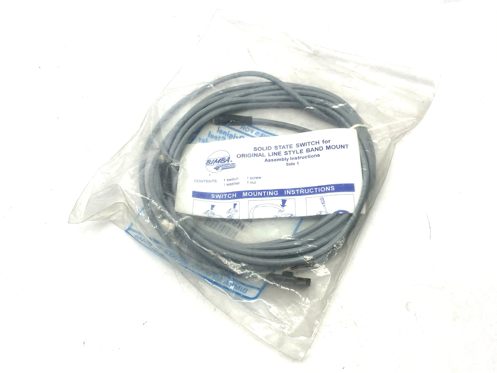 IMI Bimba HSKQCX Current Sinking Hall Effect Switch, NPN, w/ 5m Mating Cable - Maverick Industrial Sales