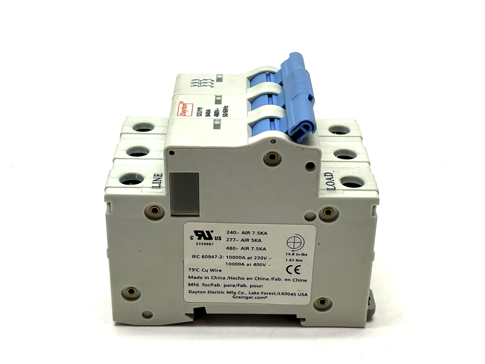 Dayton 5ZUY9 Supplementary Protector 40A 480V - Maverick Industrial Sales