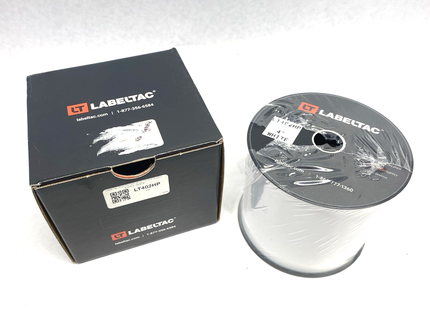 LT402HP | LabelTac Pro Model High Perf. 10 Year Vinyl Label WHITE, 4