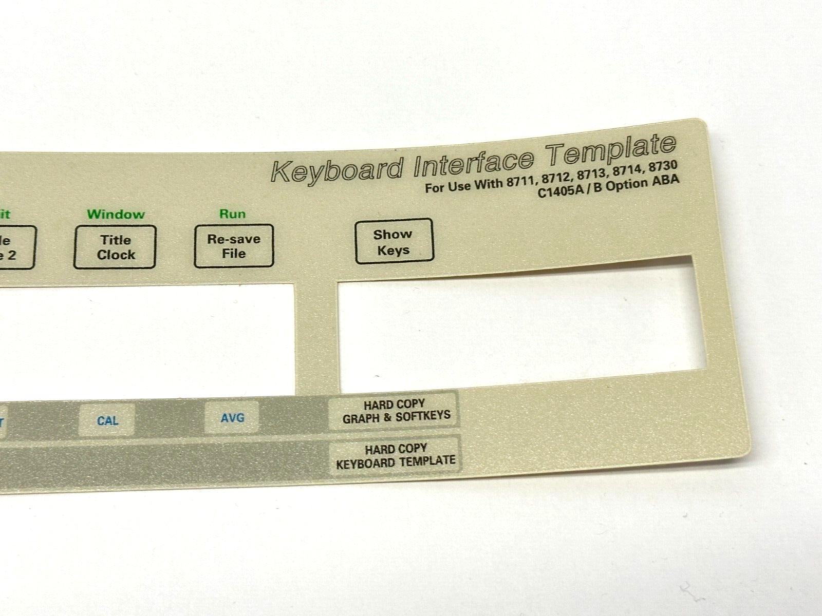 Agilent 08712-80028 Keyboard Interface Template for 87 Series Network Analyzers - Maverick Industrial Sales