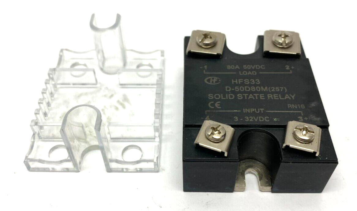 Hongfa HFS33 D-50D80M Solid State Relay 50VDC 3-32VDC 80A - Maverick Industrial Sales