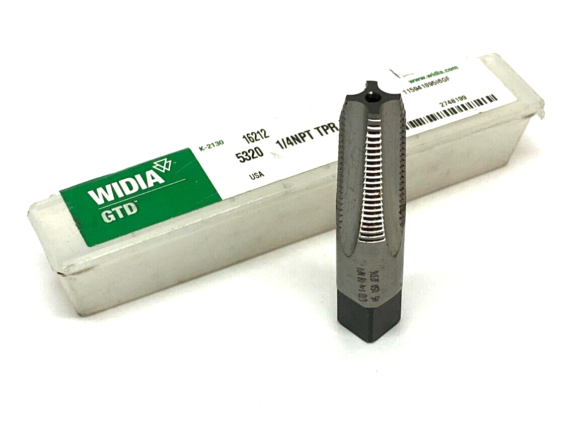 Widia GTD 16212 Taper Pipe Tap 1/4"-18 NPT 4-Flutes 5320 - Maverick Industrial Sales