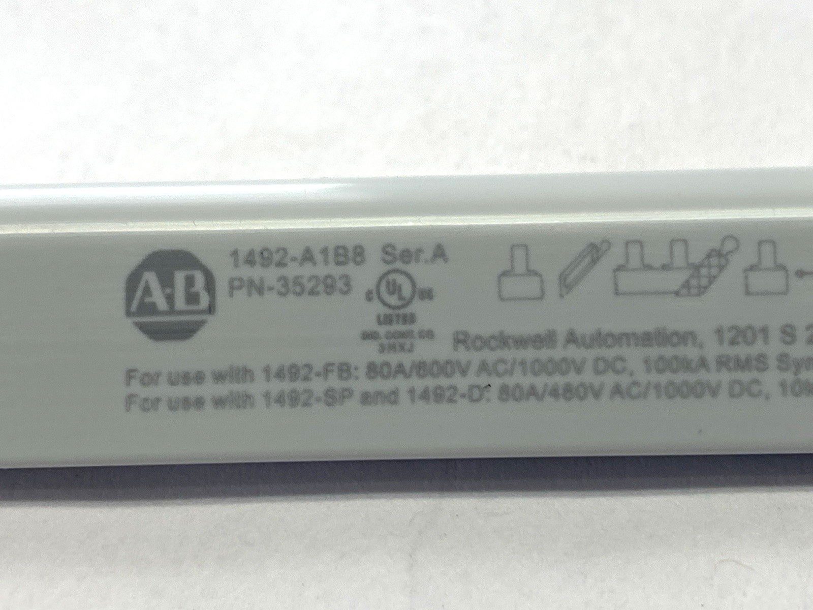 1492-A2B8 | Allen Bradley Ser. A Fuse Holder Bus Bar 1-Pole 57-Pin - New – Open box - Maverick Industrial Sales