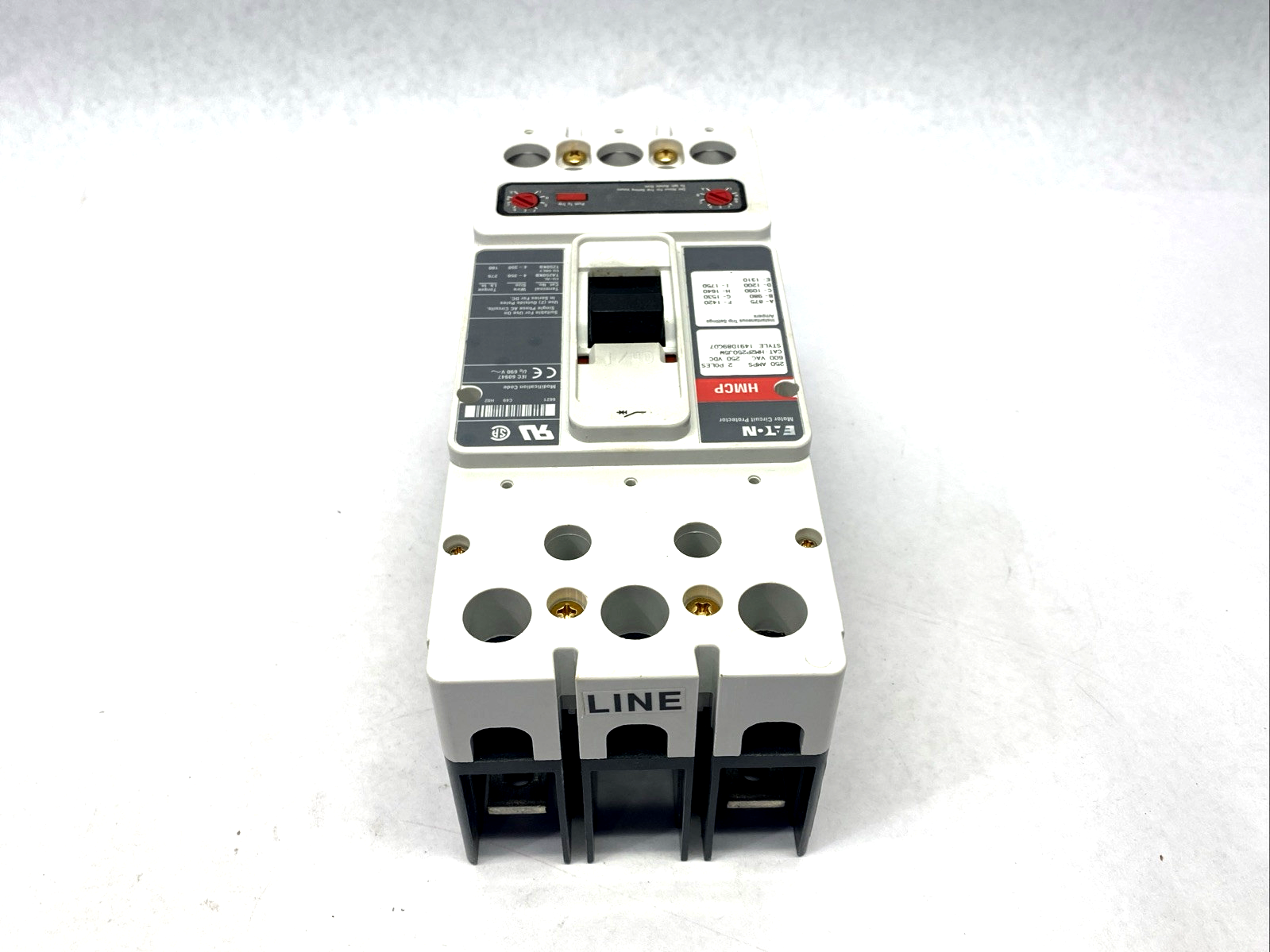 Eaton HM2P250J5W Series C Motor Circuit Protector 250A 600VAC CHIPPED CORNER - Maverick Industrial Sales