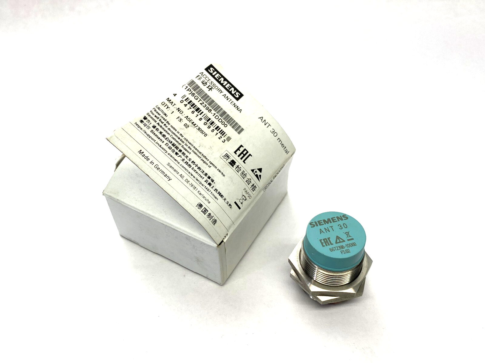 Siemens 6GT2398-1DD00 SIMATIC ANT 30 Metal Accessory Antenna RF300/RF200 - Maverick Industrial Sales