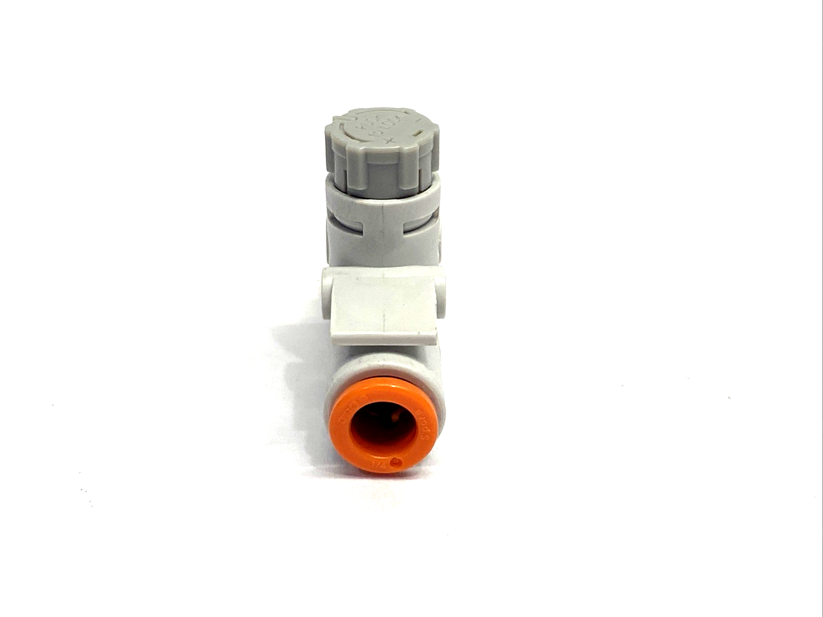 AS2002F-07 | SMC Inline Speed Control Pneumatic Fitting, 1/4" Tube O.D. LOT OF 3 - Used - Maverick Industrial Sales