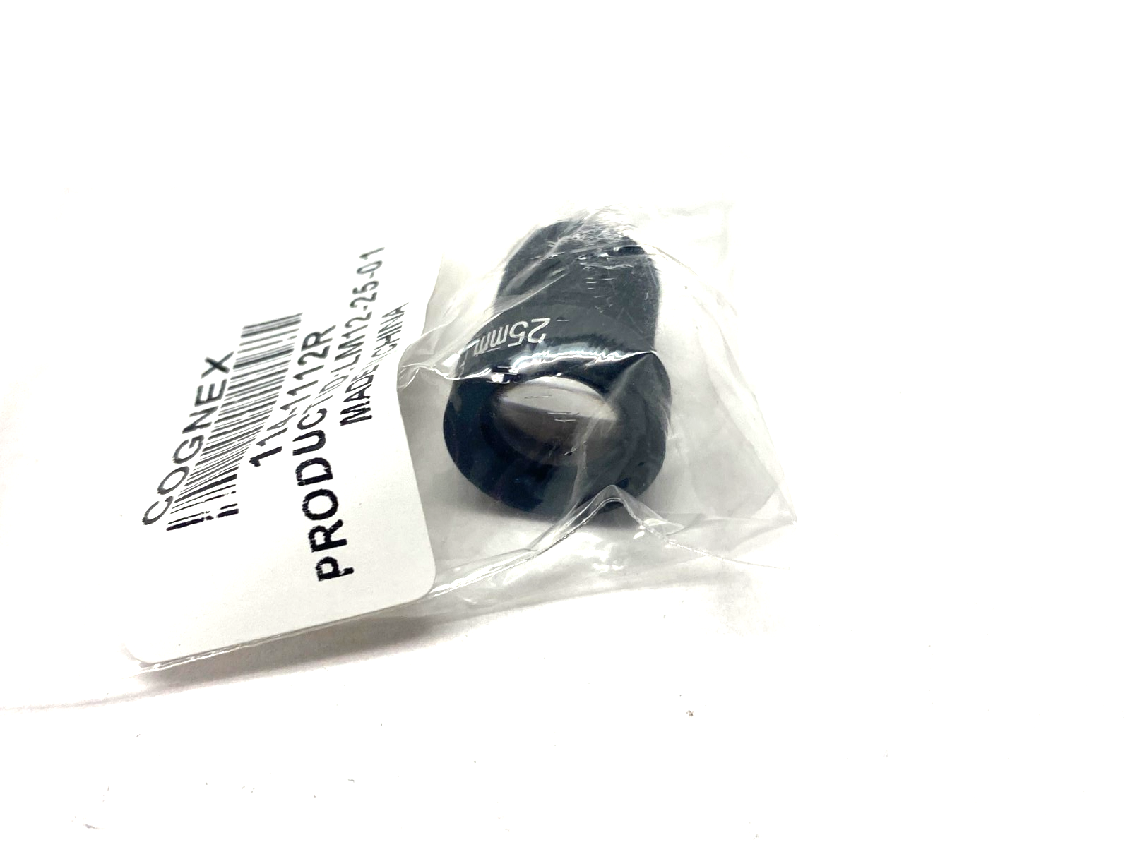 114-1112R | Cognex Lens, S-Mount, M12 25mm f/2, Fixed Aperture, LM12-25-01 - New - Maverick Industrial Sales