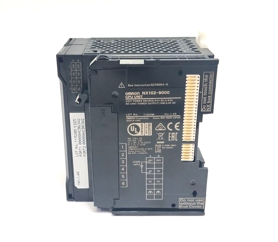 Omron NX102-9000 NX1 PLC Controller CPU Unit, 4-Axes, EtherCAT EtherNet/IP - Maverick Industrial Sales