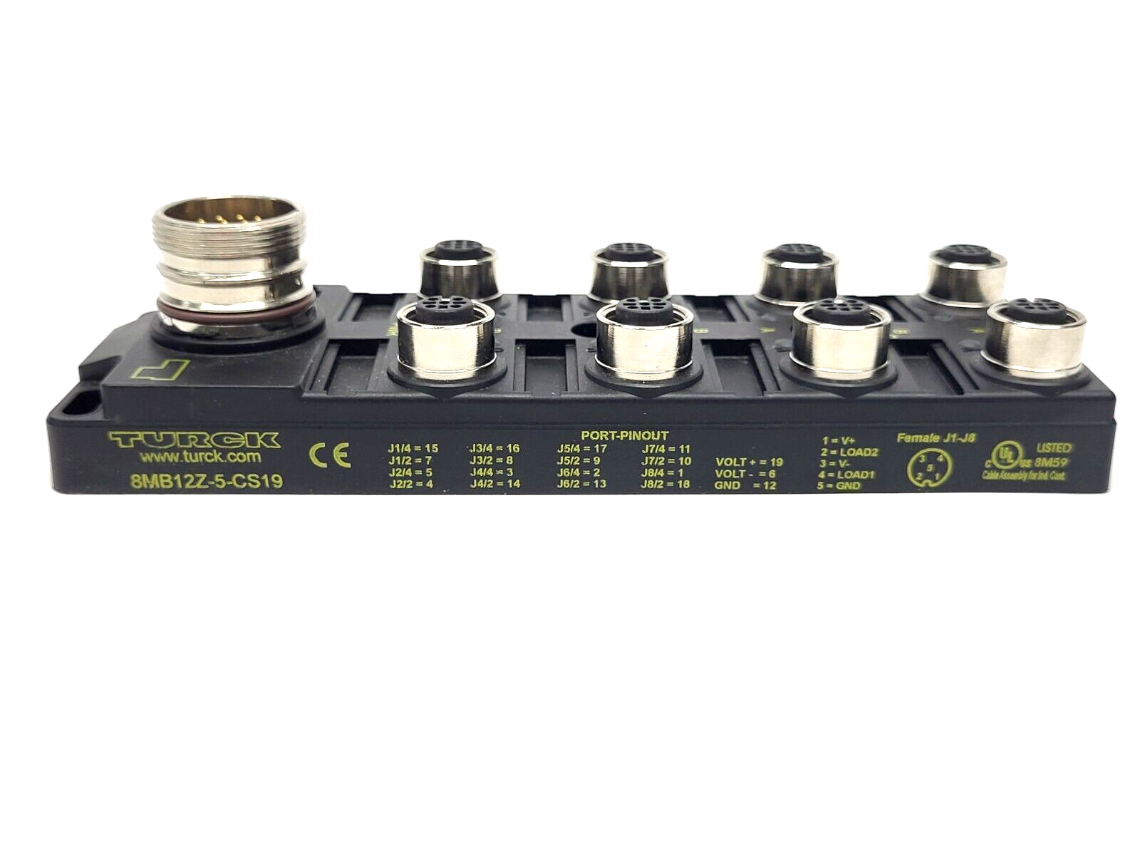Turck 8MB12Z-5-CS19 Actuator & Sensor Junction Box 8 Port - Maverick Industrial Sales