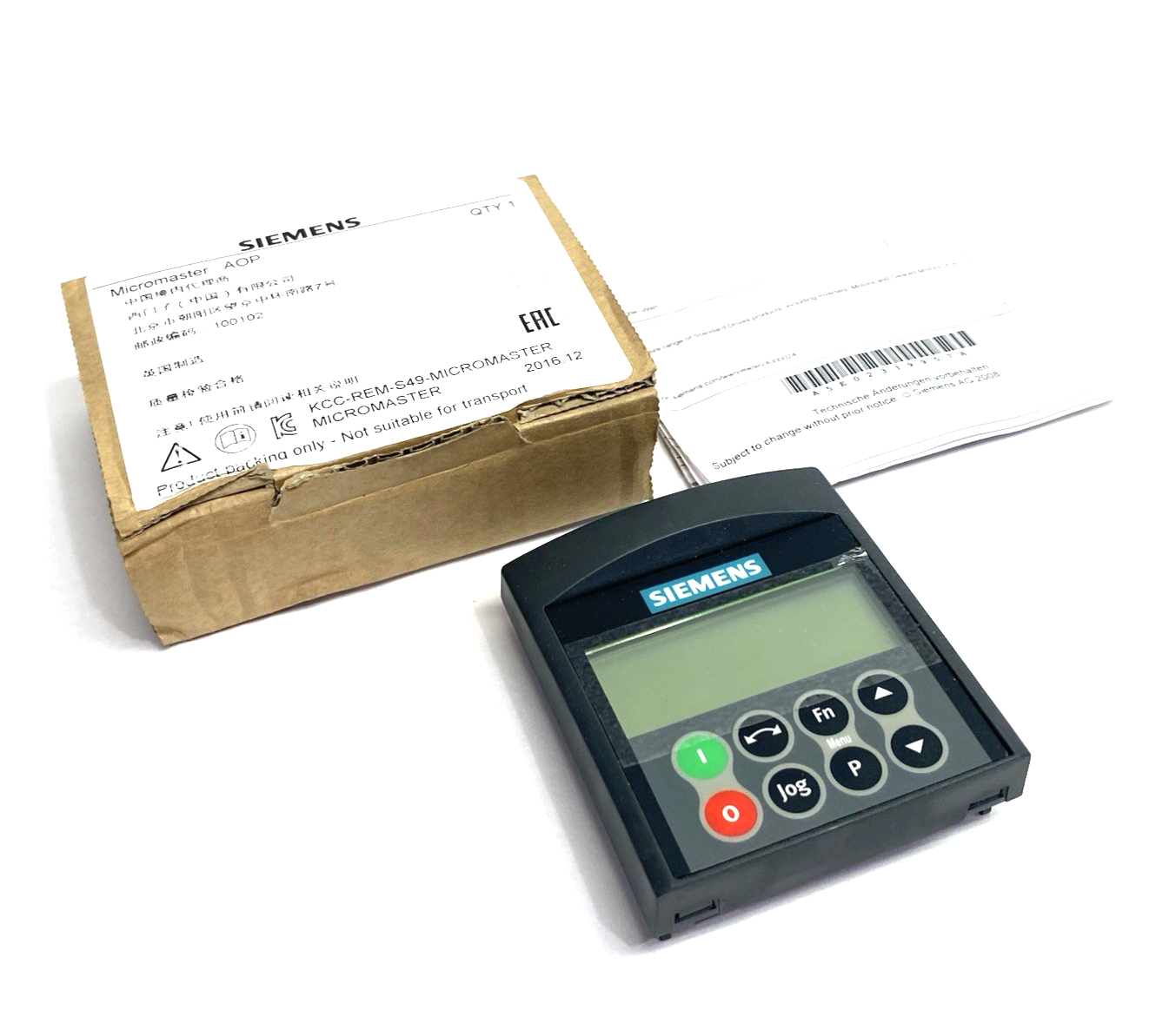 Siemens 6SE6400-0AP00-0AA1 MICROMASTER 4 Advanced Operator Panel (AOP) - Maverick Industrial Sales