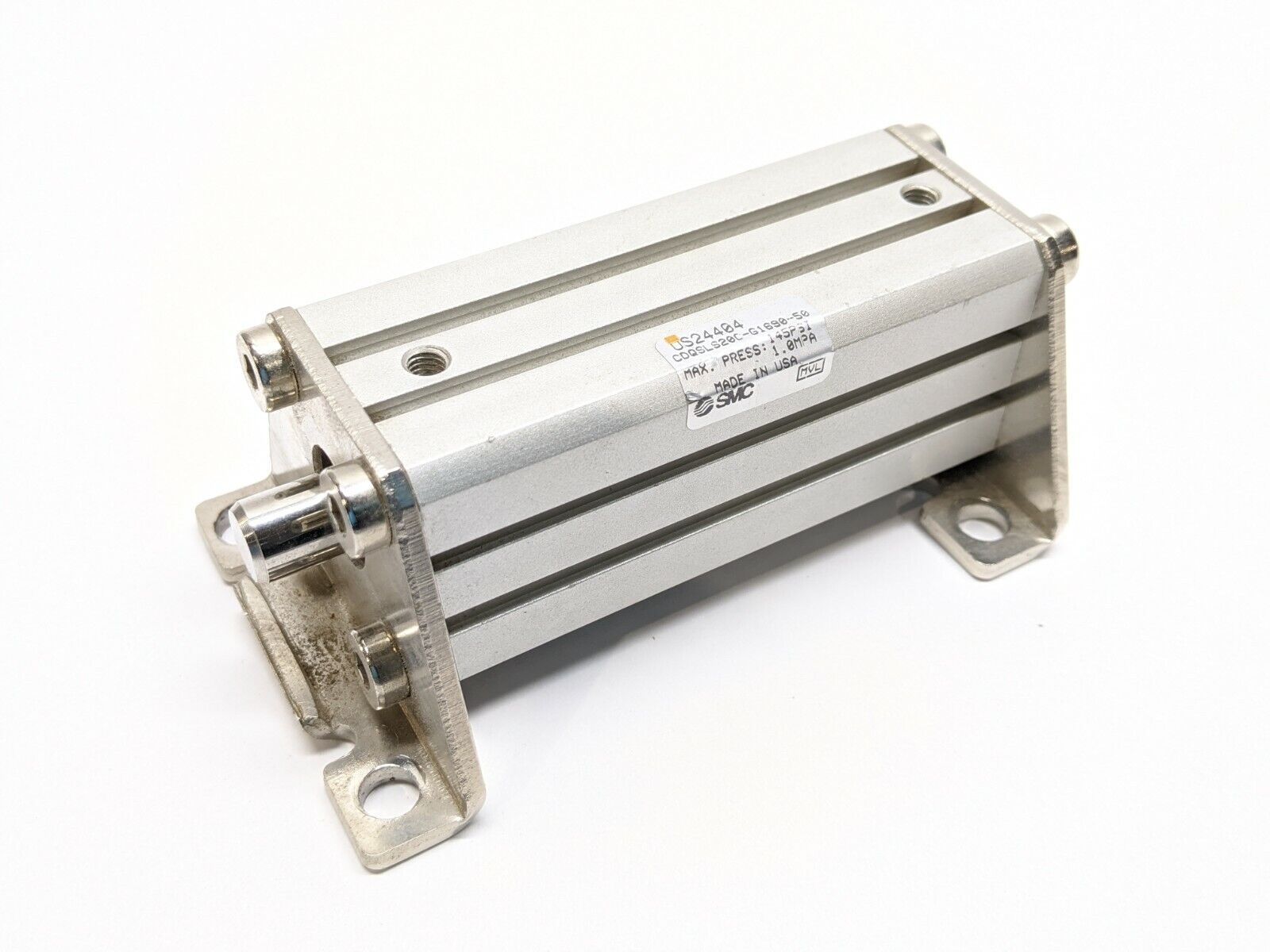 SMC US24404 CDQSLS20C-G1690-50 Compact Cylinder 20mm Bore 50mm Stroke w/Brackets - Maverick Industrial Sales
