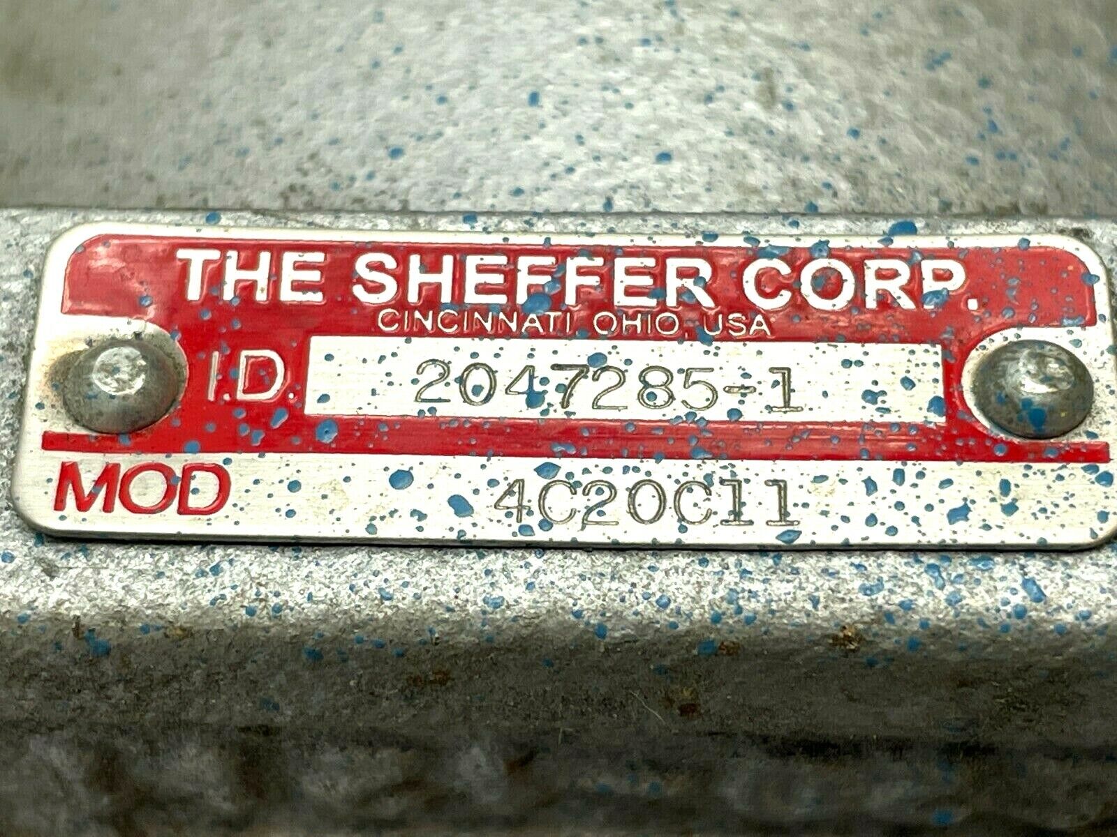 Sheffer 4C20C11 Pneumatic Cylinder 4" Bore 11" Stroke Fixed Clevis Mount - Maverick Industrial Sales