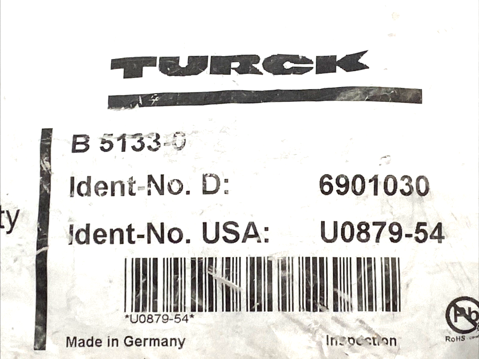 B 5133-0 | Turck M8 Female Connector 3-Pin Straight Field Wireable 4A 60V - New - Maverick Industrial Sales