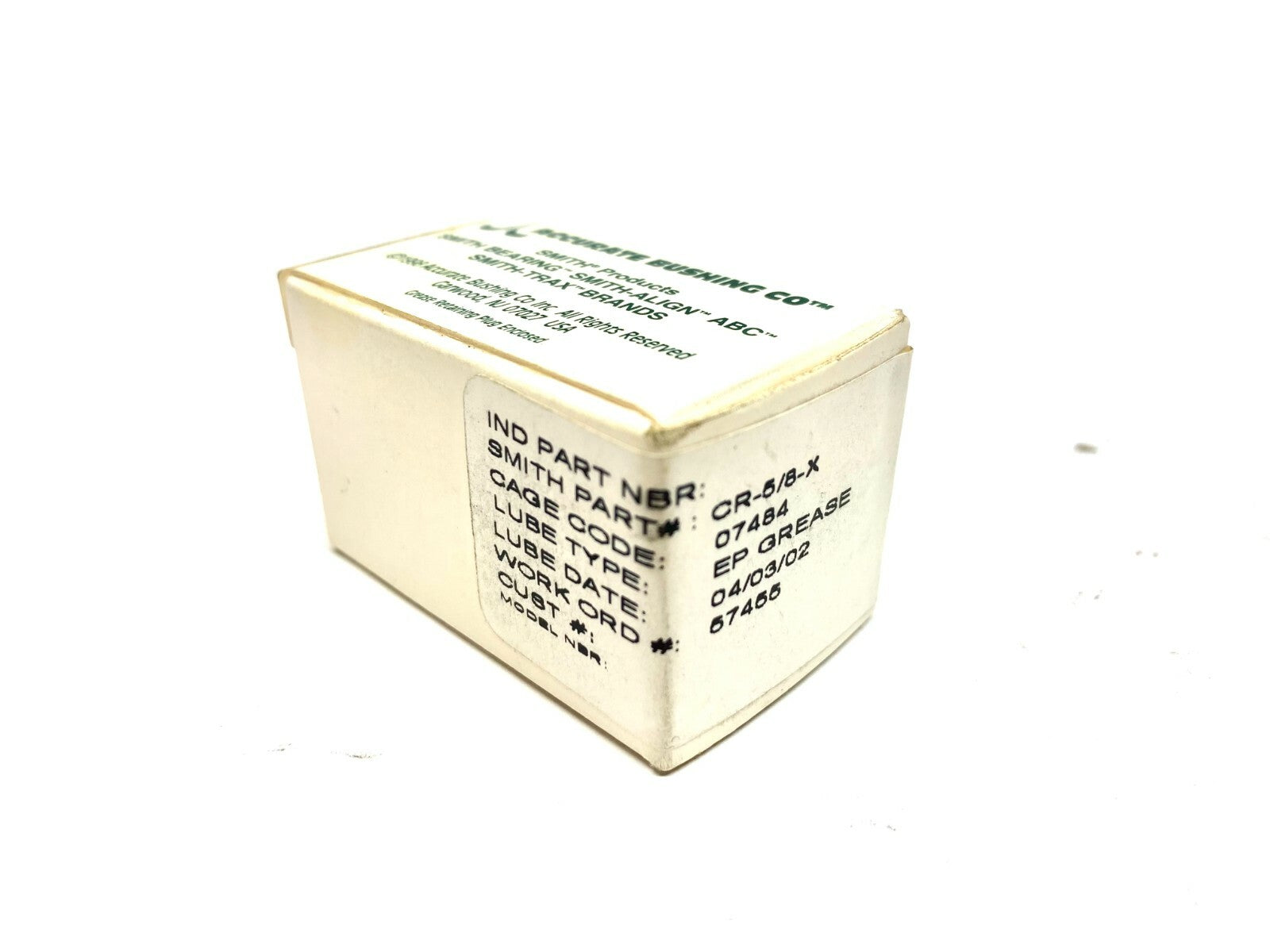 Accurate Bushing Smith Bearing CR-5/8-X Cam Follower Bearing - Maverick Industrial Sales