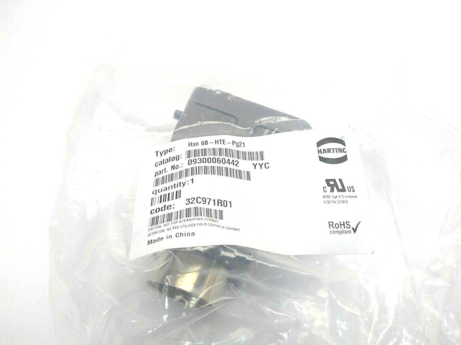 09300060442 YYC | Harting Han 6B-HTE-Pg21 Connector Hood - New – Open box - Maverick Industrial Sales