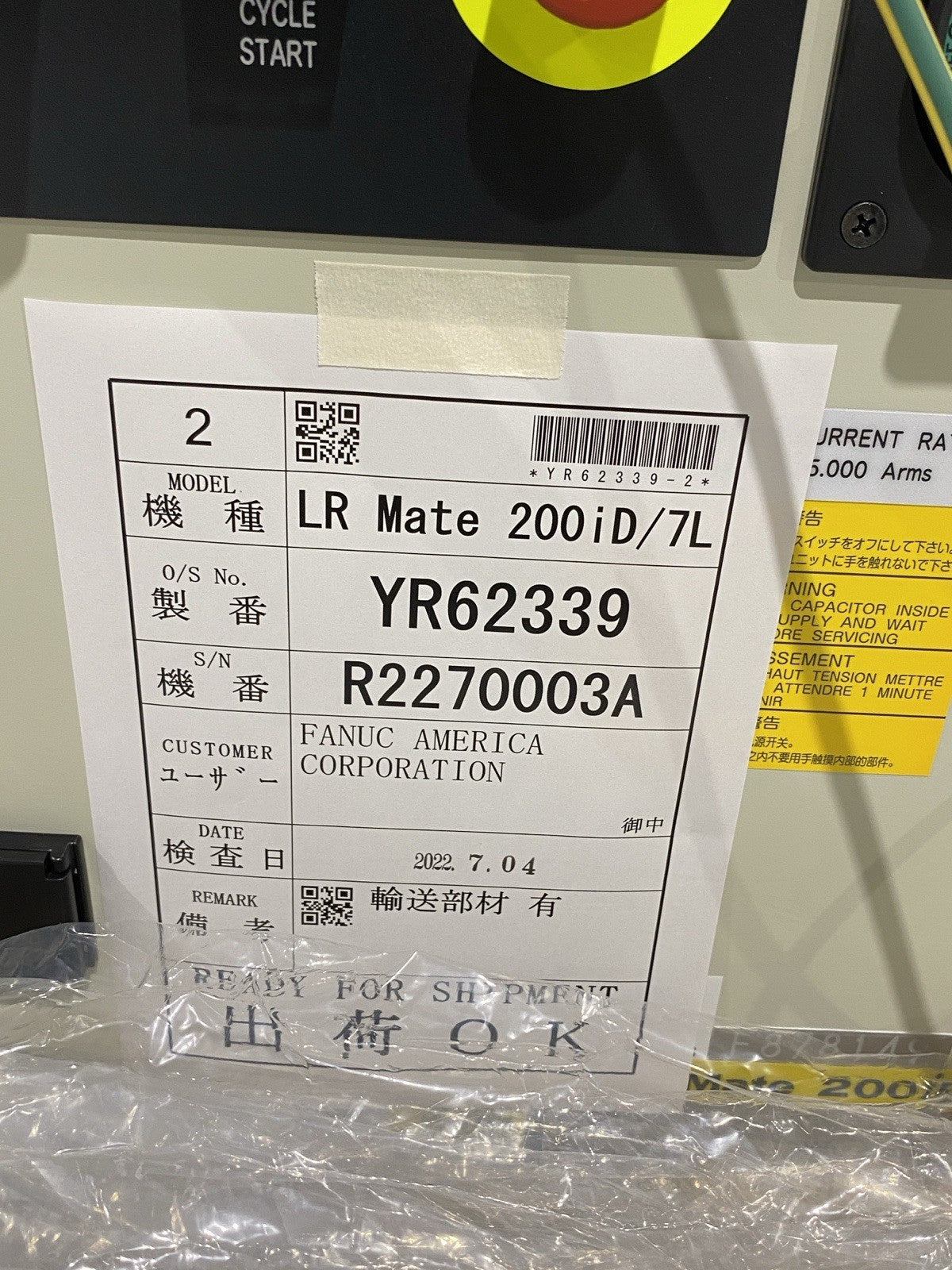 FANUC LR Mate 200iD/7L , R-30iB Mate Plus Controller, A05B-2256-0013#EMH Pendant - Maverick Industrial Sales