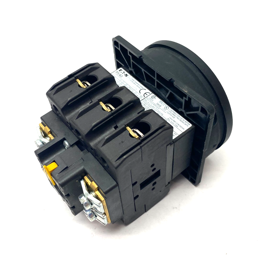 Eaton Moeller P3-63/EA/SVB-SW Rotary Disconnect Main Switch, Flush Mount, Black - Maverick Industrial Sales