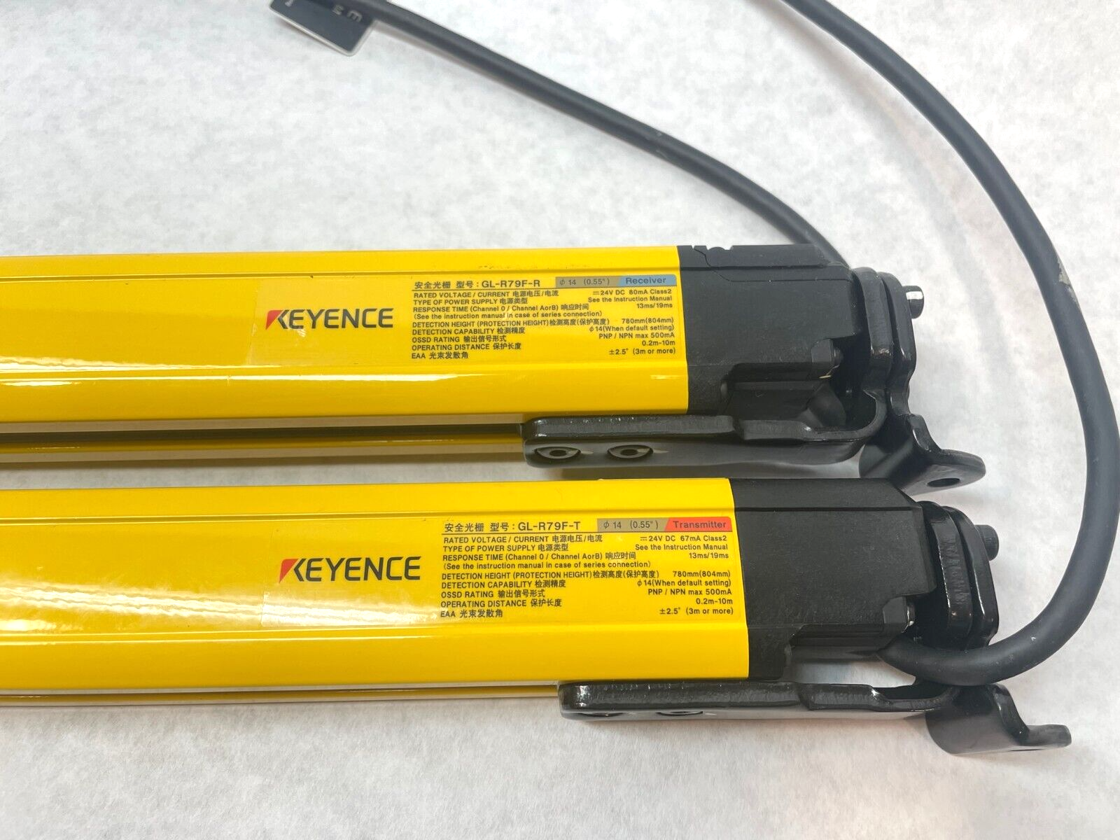 Keyence GL-R79F Light Safety Curtains GL-R79F-T Transmitter GL-R79F-R Receiver - Maverick Industrial Sales