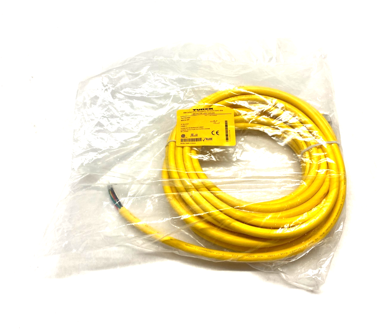 Turck RKM 46-10M Minifast Single Ended Cordset 7/8"-16 UN Female 4-Pin U5082-1 - Maverick Industrial Sales