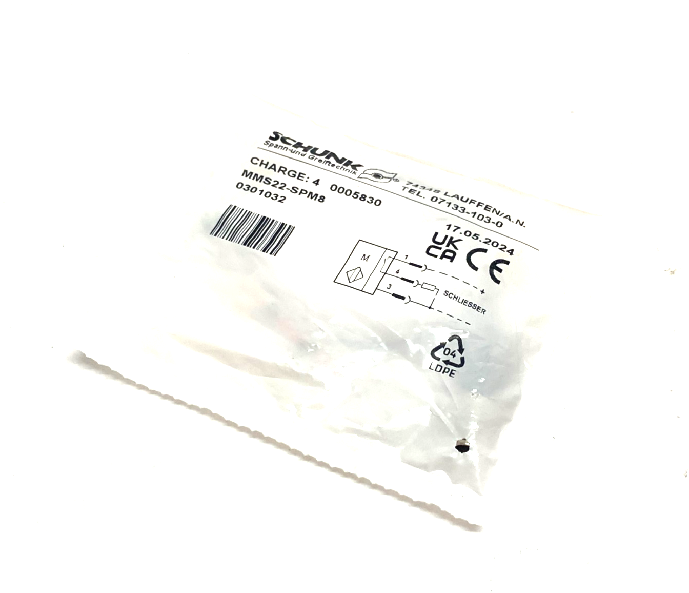 Schunk MMS22-SPM8 Electronic Magnetic Switch 0301032 - Maverick Industrial Sales