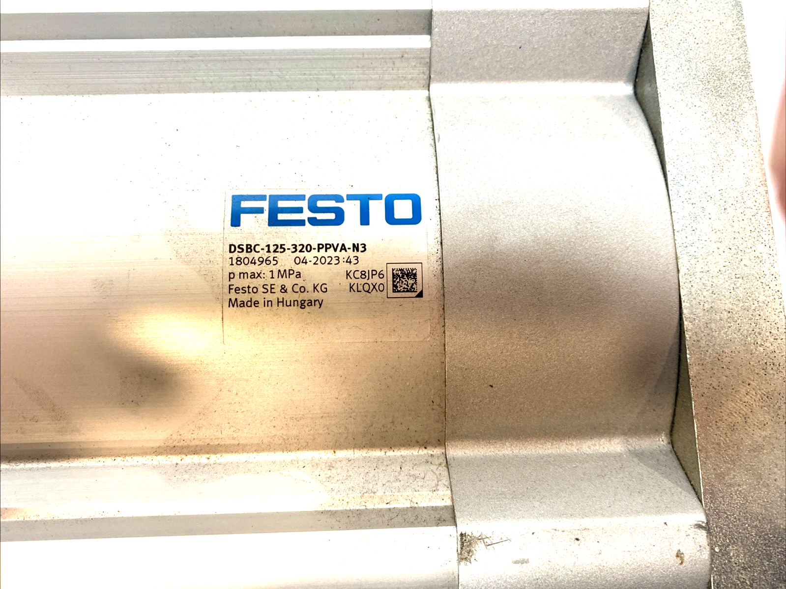 Festo DSBC-125-320-PPVA-N3 Cylinder 125mm 320mm w/ KPE-32 Valve 1804965 - Maverick Industrial Sales