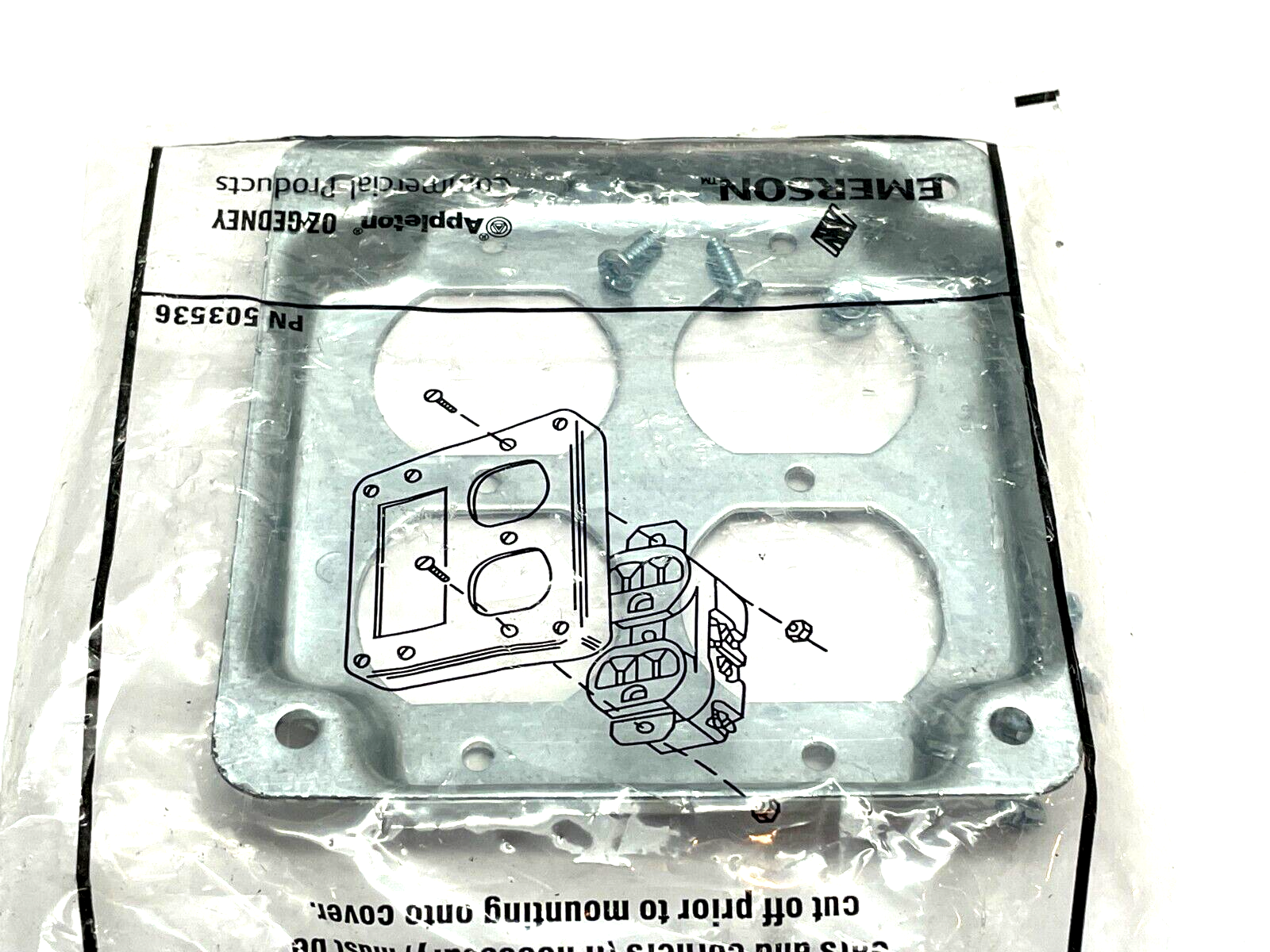 Emerson Electric 503536 Raised Surface Receptacle Cover LOT OF 2 - Maverick Industrial Sales