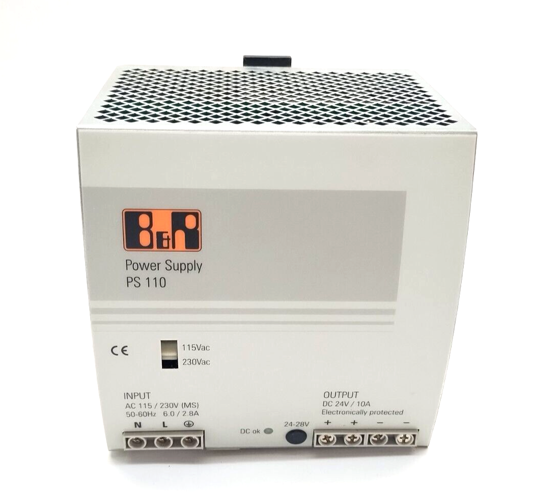 B&R Automation 0PS110.1 Rev. C0 Power Supply 115/230VAC 24VDC 1PH 10A PS 110 - Maverick Industrial Sales