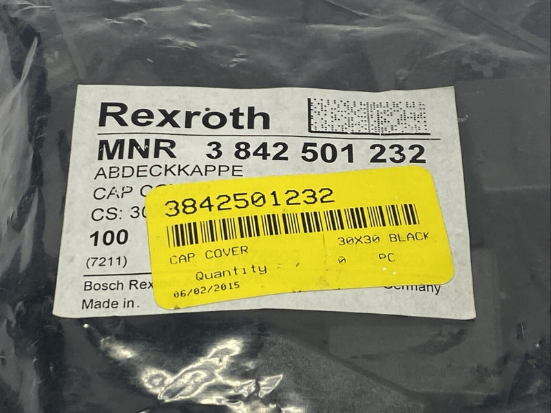 Bosch Rexroth 3842501232 Cap Cover 30X30 Black PKG OF 100 - Maverick Industrial Sales