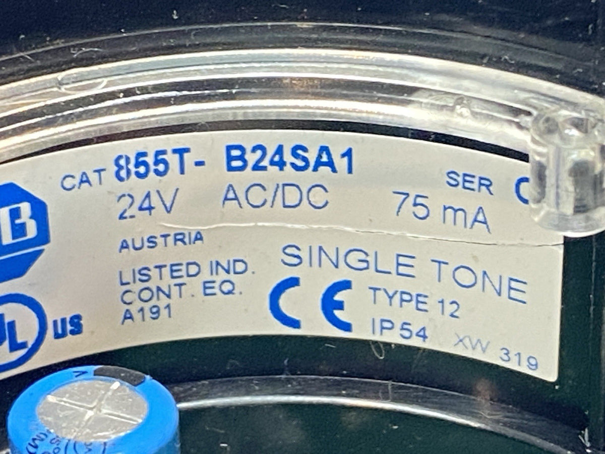 Allen Bradley 855T-B24SA1 Ser C Control Tower Stack Light Sound Module 70mm 24V - Maverick Industrial Sales