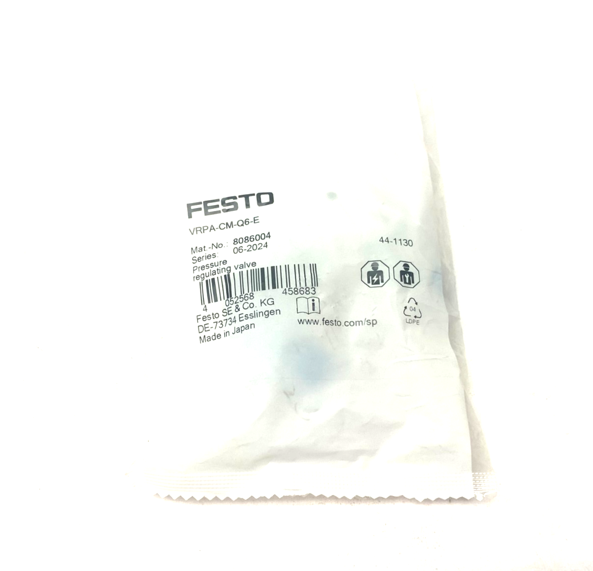 Festo VRPA-CM-Q6-E Pneumatic Pressure Regulator 1-8bar 8086004 - Maverick Industrial Sales